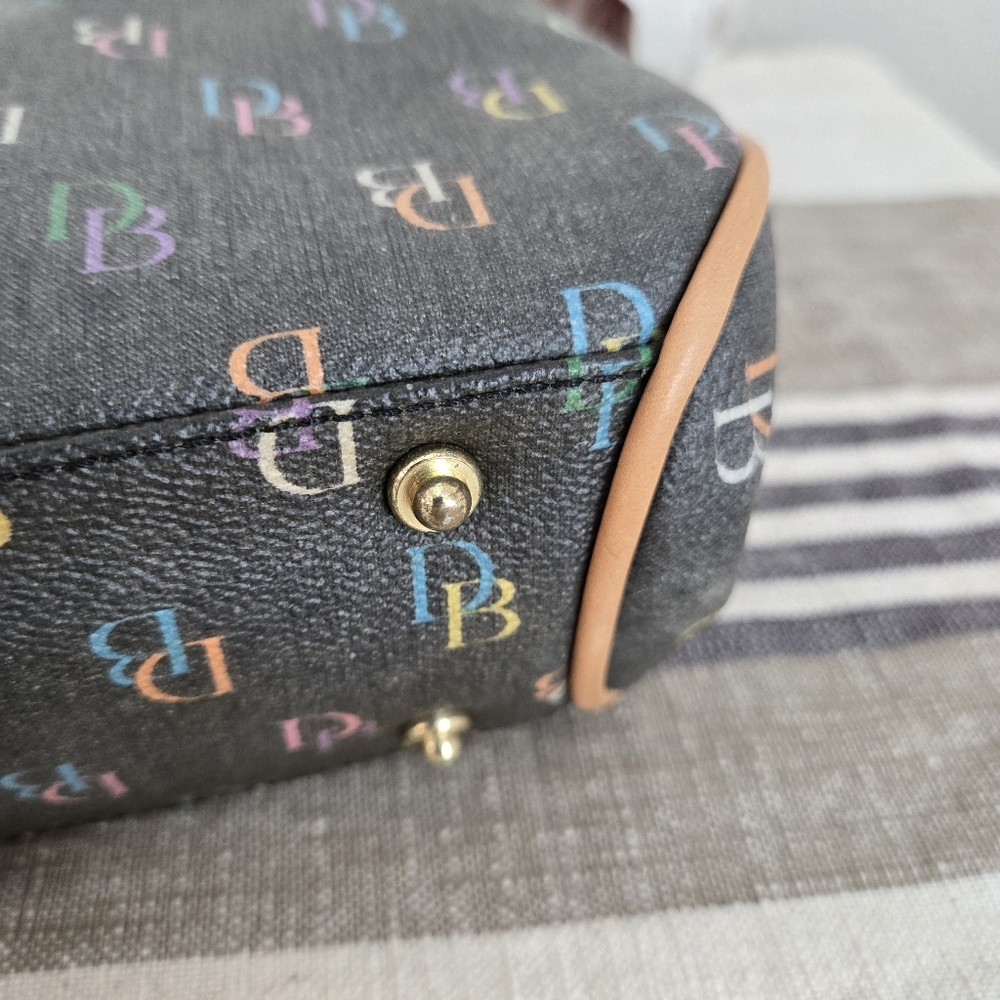 Dooney & Bourke Multicolor Monogram Satchel With Rainbow Zipper - Picture 8 of 9
